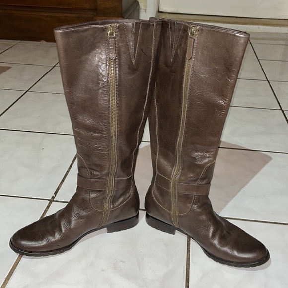 Cole Haan Women's Riding Boot Knee High Brown Leather Comfy - Picture 7 of 14
